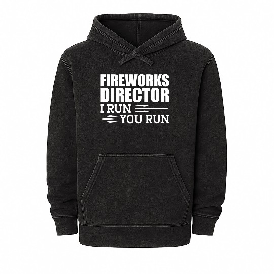 Fireworks Director I run You run Mineral Wash Hoodies