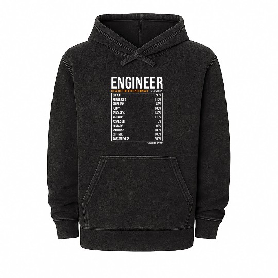 Engineer Daily Value funny Engineer Mineral Wash Hoodies