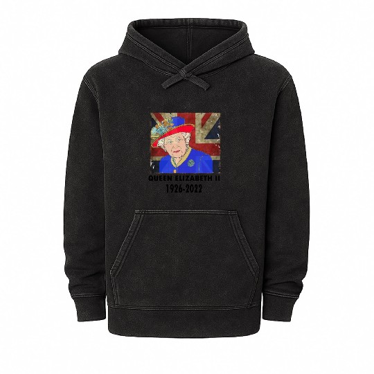 Queen Elizabeth II - rip Queen Elizabeth II - rest Mineral Wash Hoodies
