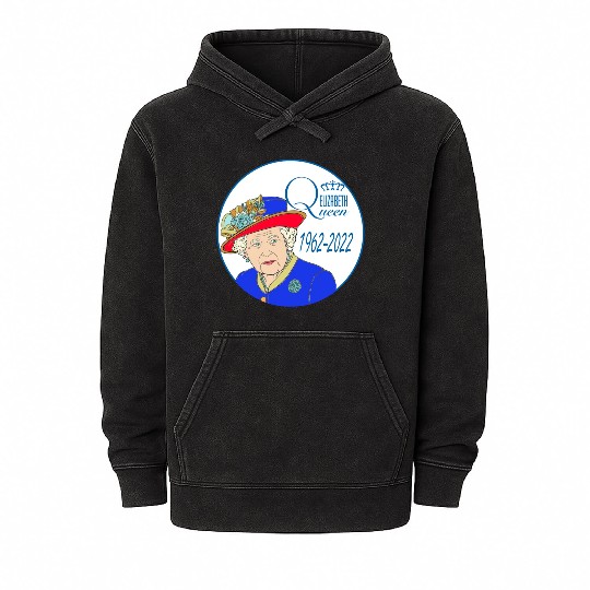 Queen Elizabeth II - rip Queen Elizabeth II - rest Mineral Wash Hoodies