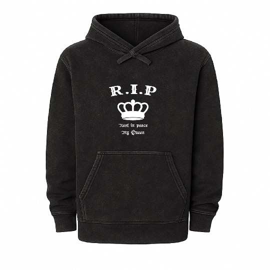 rest in peace queen elizabeth Mineral Wash Hoodies