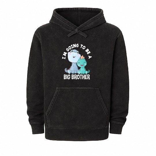 First Time Brother Child Son Offspring Mineral Wash Hoodies