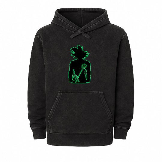 DBZ Son Goku Mineral Wash Hoodies