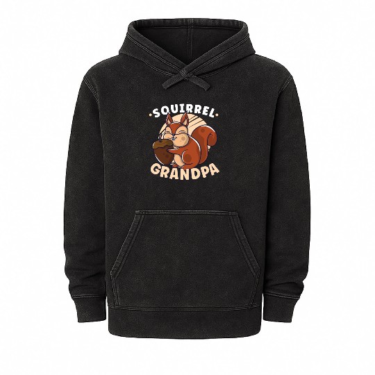 Funny Squirrel Fan Squirrel Lover Chipmunk Addict Mineral Wash Hoodies