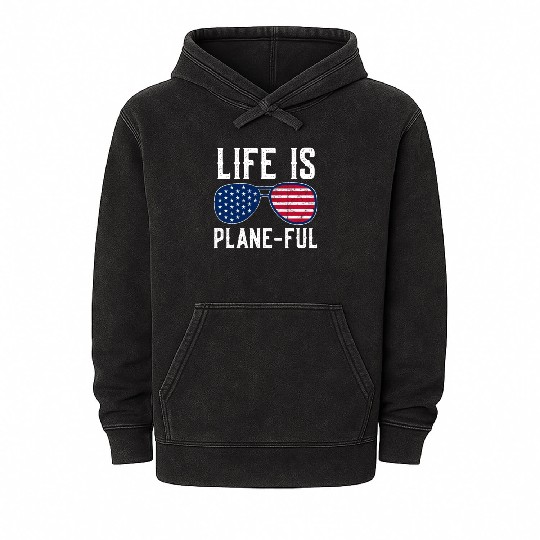 Airline Pilot Aviation Themed Pun For a Corporate Mineral Wash Hoodies