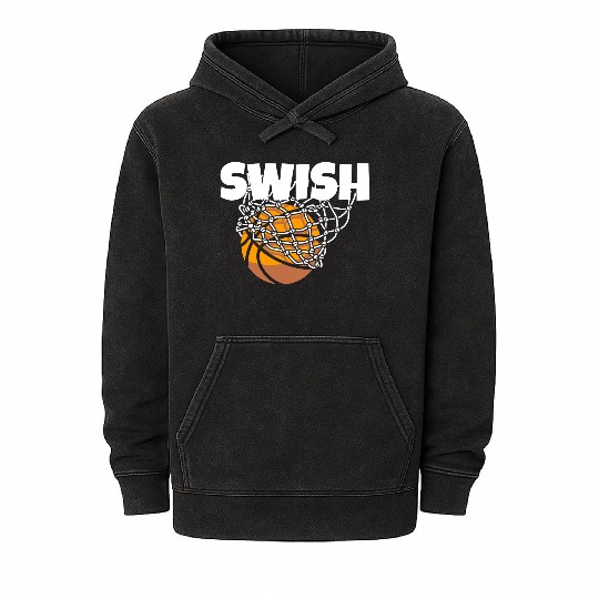 Basketball Swish Matching Photo Mineral Wash Hoodies