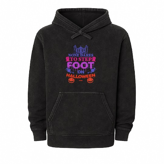 creepy Halloween saying Mineral Wash Hoodies