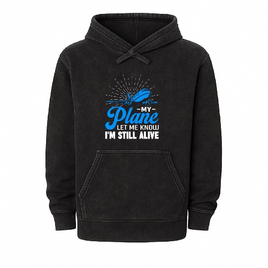 Airline Pilot Pun Aircraft Pilot Mineral Wash Hoodies
