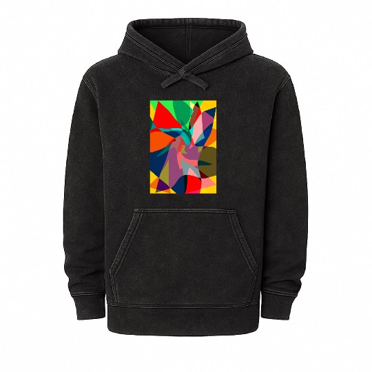 Abstract paint Mineral Wash Hoodies