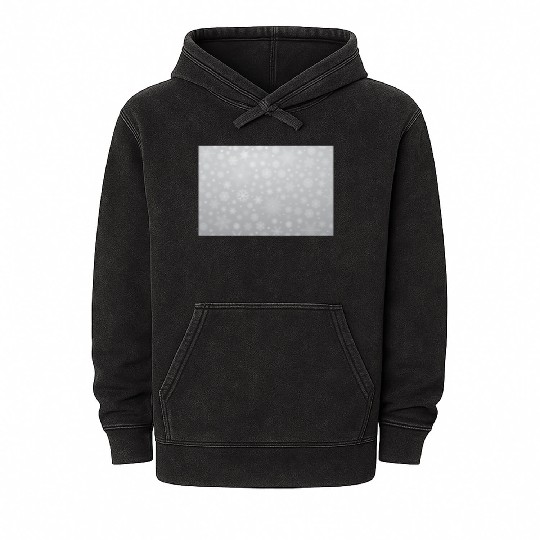 Abstract Grey Snowflakes Pattern Mineral Wash Hoodies