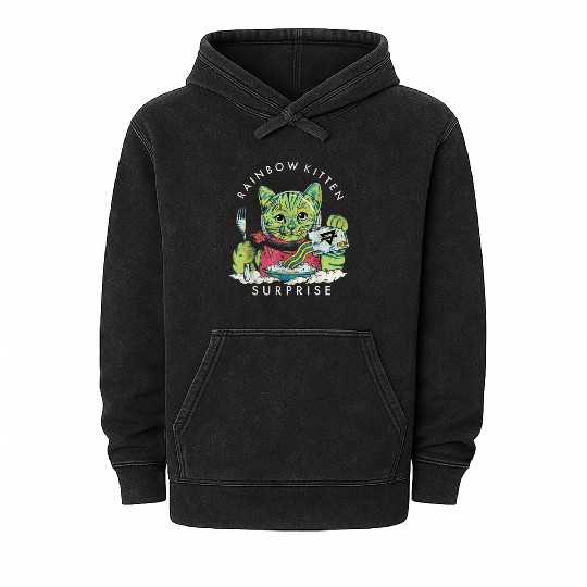 Vintage Rainbow Kitten Surprise Mineral Wash Hoodies