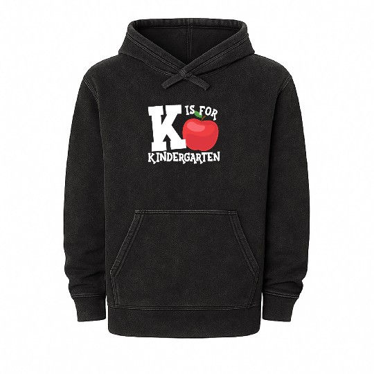 K Is For Kindergarten Teacher Back To School Mineral Wash Hoodies