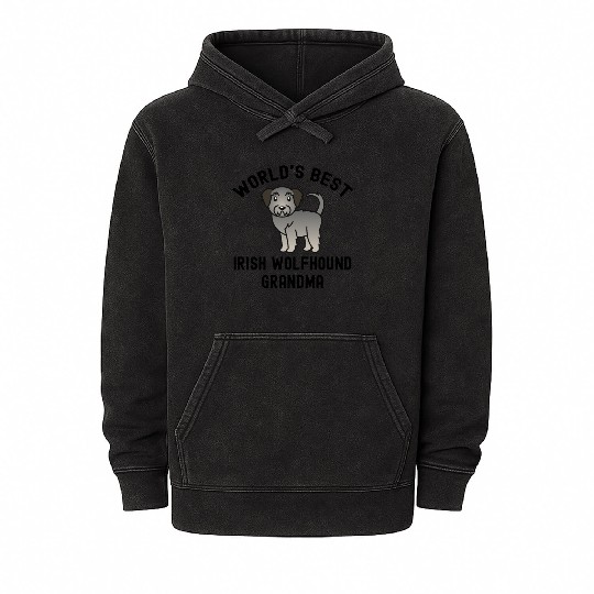 World's Best Irish Wolfhound Grandma Mineral Wash Hoodies