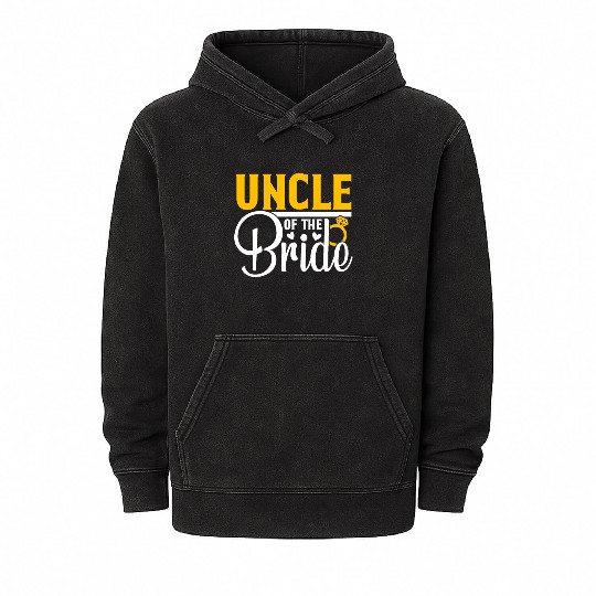 Uncle Of The Bride Wedding Party Matching Gift Mineral Wash Hoodies