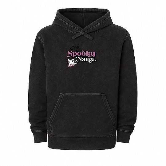 Cute Spooky Auntie Halloween Aunt Mineral Wash Hoodies