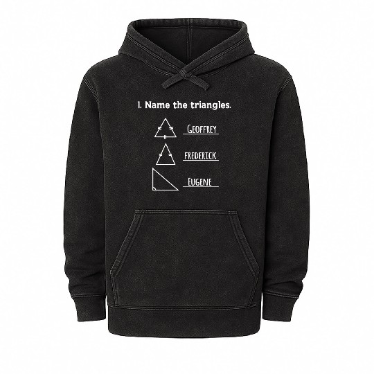Name The Triangles Math Teacher Funny Math Mineral Wash Hoodies
