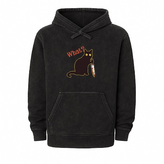 What - cat owner Mineral Wash Hoodies