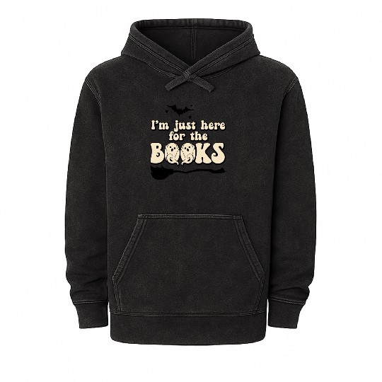 Funny Librarian Book Lover Halloween Ghost Mineral Wash Hoodies