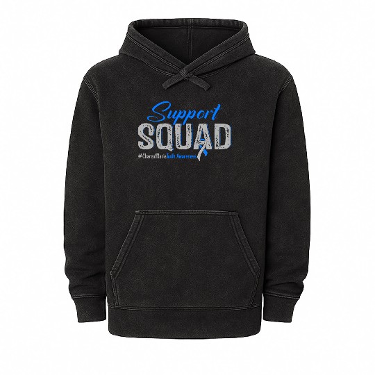 Support Squad Charcot Marie Tooth Awareness Mineral Wash Hoodies