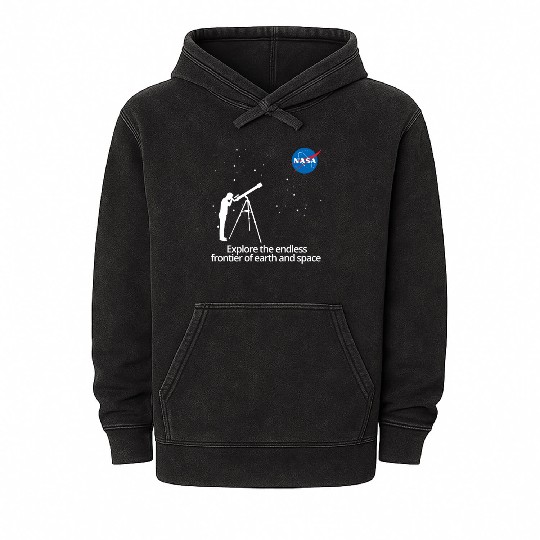 NASA Explore The Endless Frontier Of Earth Space Mineral Wash Hoodies