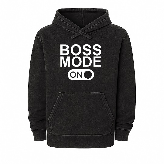 Boss Mode On Mineral Wash Hoodies