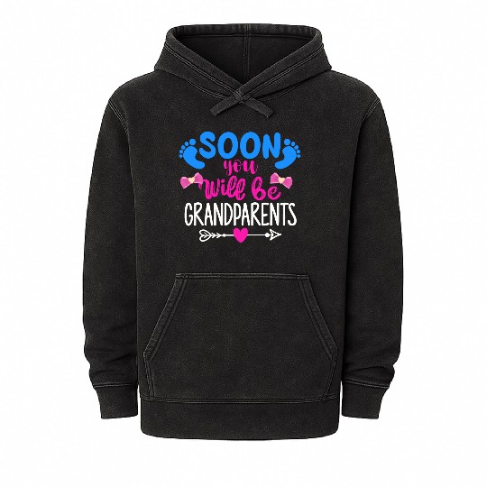 We Will Become Grandparents, Be Grandparents Mineral Wash Hoodies