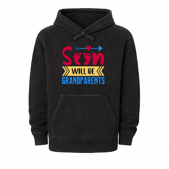 We Will Soon Become Grandparents, Be Grandparents Mineral Wash Hoodies