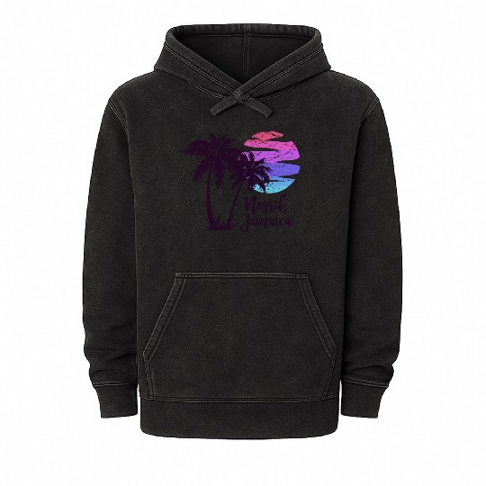 Negril Jamaica Beach Lover Spring Break Cruise Vac Mineral Wash Hoodies