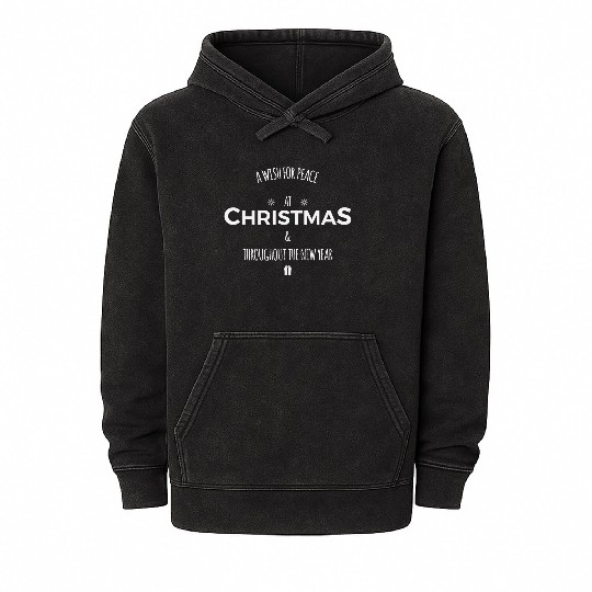 a wish for peace at christmas and newyear Mineral Wash Hoodies