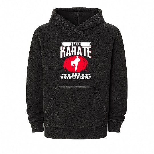 Karate Black Belt Gi Uniform I Mineral Wash Hoodies