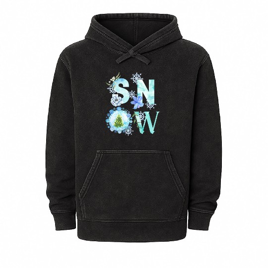 Let it snow Mineral Wash Hoodies