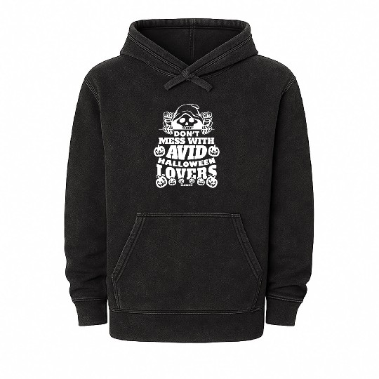 Skeleton with pumpkin Mineral Wash Hoodies