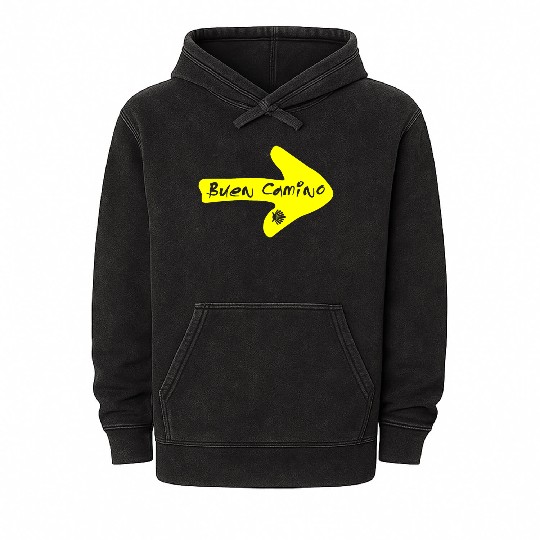 Buen Camino de Santiago Compostela Spain St James Mineral Wash Hoodies