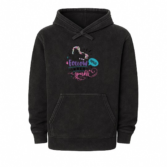 Follow Your Inner Mental Health Matters Vintage Mineral Wash Hoodies