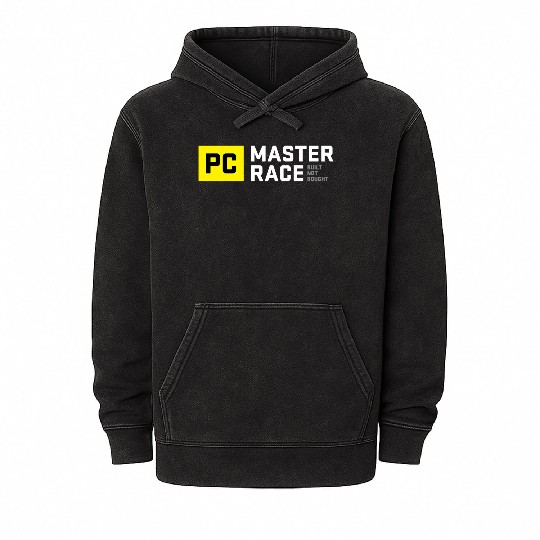 Pc Master Race Built Not Bought Glorious Mineral Wash Hoodies