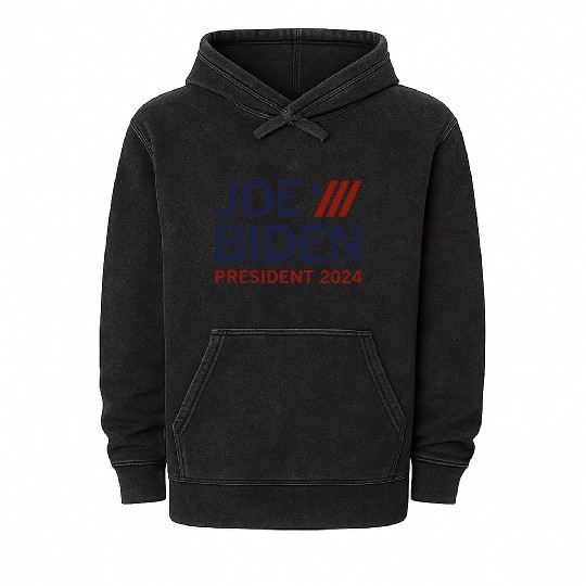 Joe Biden President 2024 Mineral Wash Hoodies
