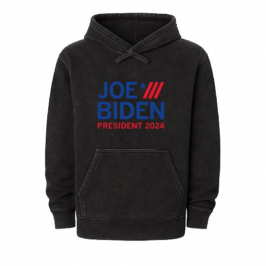 Joe Biden President 2024 Mineral Wash Hoodies