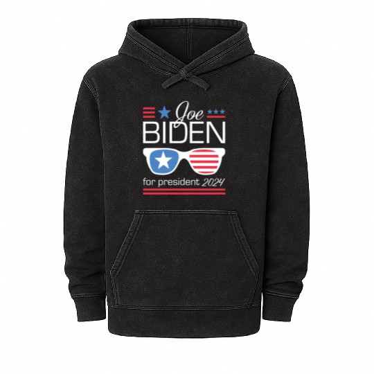 Joe Biden For President 2024 Mineral Wash Hoodies