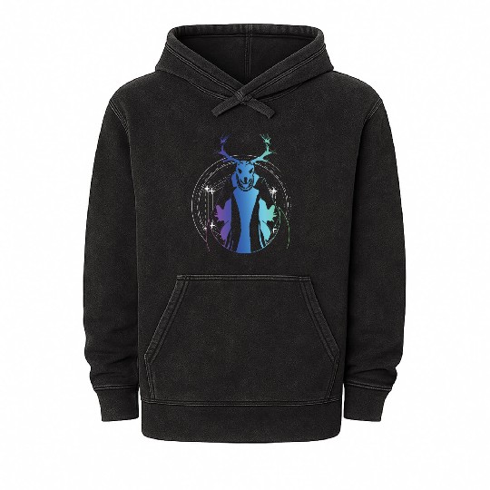 Wendigo Folk Creature Forest Devil Cryptid Mineral Wash Hoodies
