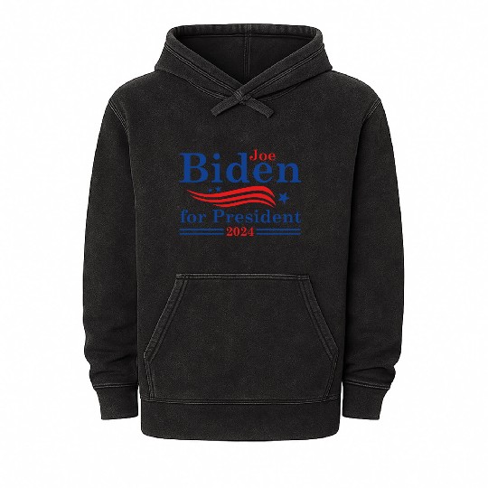 Joe Biden For President 2024 Mineral Wash Hoodies