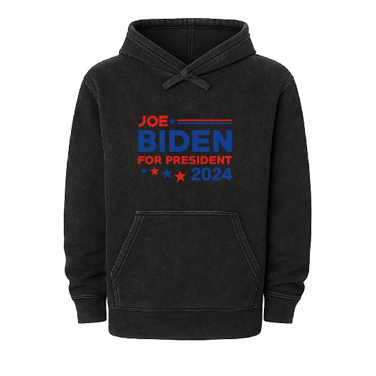 Joe Biden For President 2024 Mineral Wash Hoodies