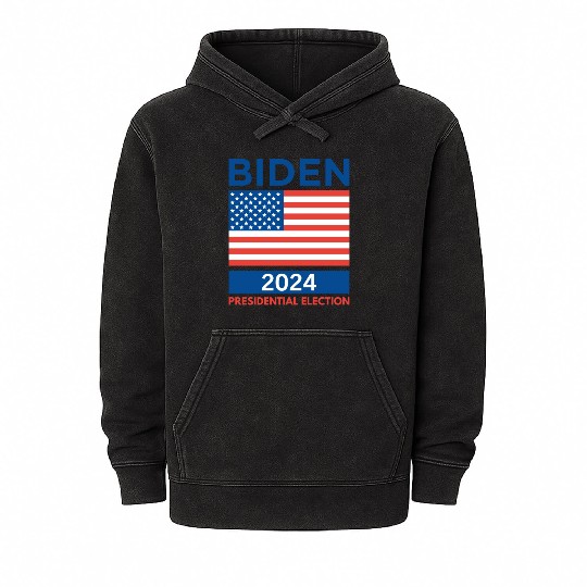 Biden 2024 Presidential Election Mineral Wash Hoodies