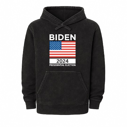Biden 2024 Presidential Election Mineral Wash Hoodies