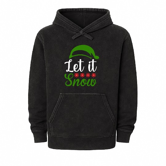 Let it snow Funny Christmas Mineral Wash Hoodies