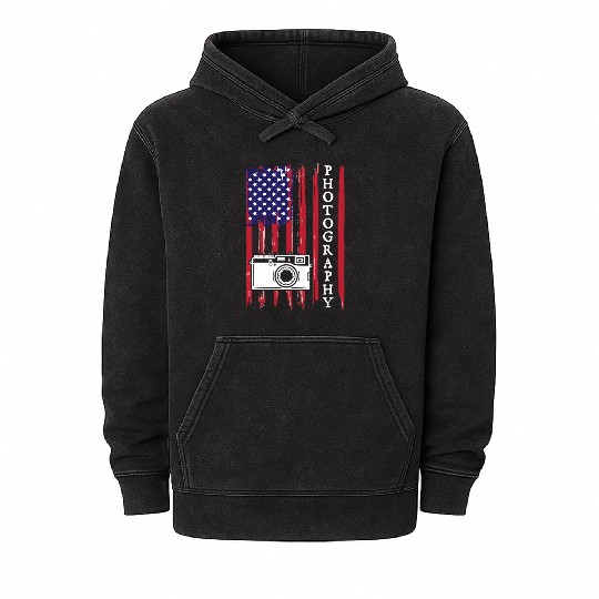 Photography Mineral Wash Hoodies USA American Flag Mineral Wash Hoodies Aviatio