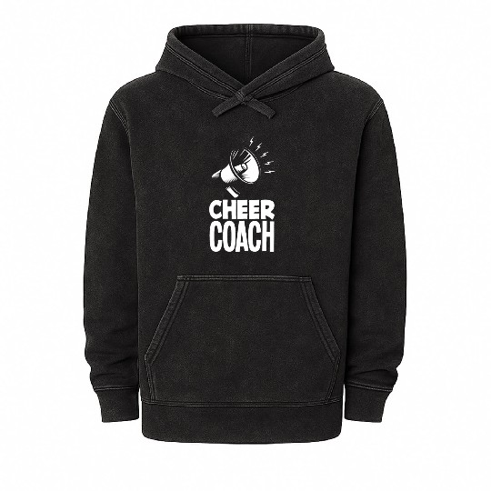 Cheer Coach Cheerleading Coach Cheerleader Coach Mineral Wash Hoodies
