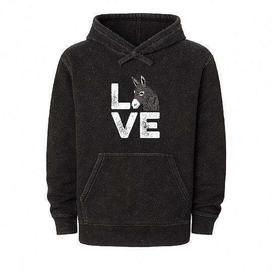 Love Donkey Nature Lover Gift Mineral Wash Hoodies