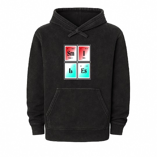 Smiles | Periodic Table of Elements Mineral Wash Hoodies
