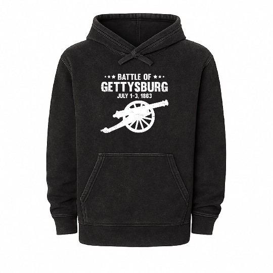 Battle Of Gettysburg Pennsylvania American Us Civi Mineral Wash Hoodies