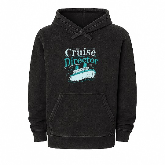 Cruise Director Cruising Ship Holidays vacation Mineral Wash Hoodies